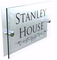 K019 Custom Personalised Modern Address Door Gate Metal Aluminium Sign Plaque