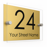 M093 Custom Personalised Modern Address Door Acrylic Aluminium Sign Plaque