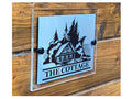 M034 The Cottage Door Gate Farm House Modern Acrylic Aluminium Sign Plaque