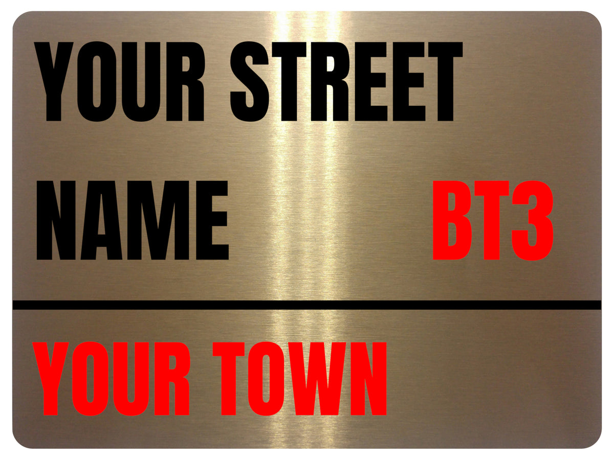2286 Custom Personalised Address House Door Gate Metal Aluminium Sign Plaque