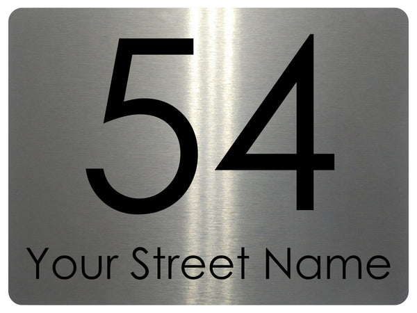 UV132 Custom Personalised Address Metal Aluminium Plaque Sign Door House A4 Size