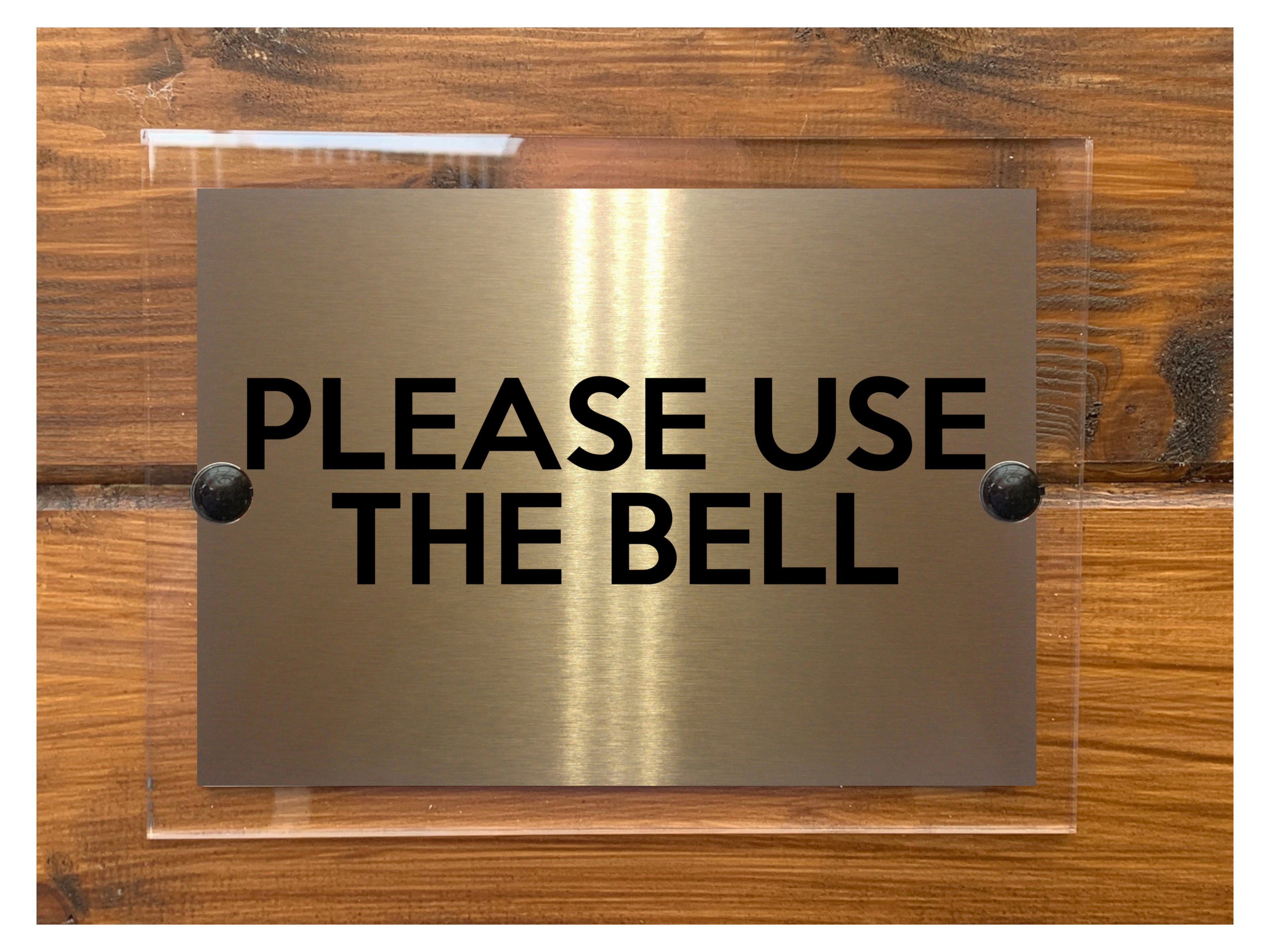 M068 Please Use The Bell Door Gate House Office Aluminium Acrylic Plaque Sign