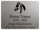 2289 Custom Personalised Memorial Horse Pony Metal Aluminium Sign Plaque