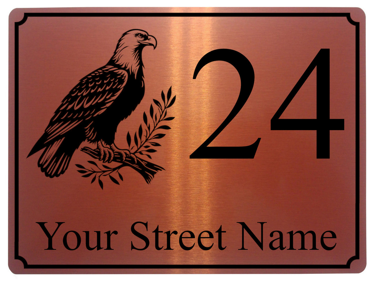 2277 Custom Personalised Address Eagle Door Gate Metal Aluminium Sign Plaque