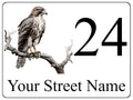 S043 Custom Personalised Address Eagle Door Gate Bin Window Sticker Vinyl