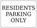 S033 RESIDENTS PARKING ONLY Gate Door Sticker Vinyl