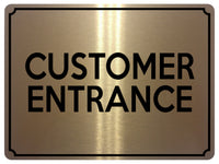 2307 Customer Entrance Door Wall Shop Office Metal Aluminium Plaque Sign