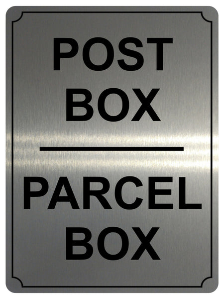 UV115 POST BOX PARCEL BOX Metal Aluminium Plaque Sign Door Letters A4 Size