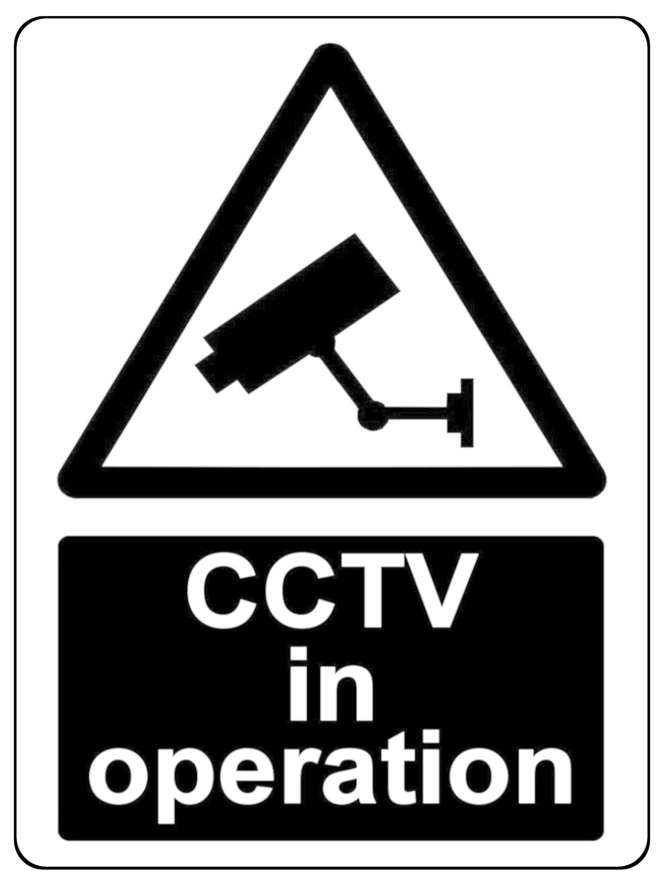 UV092 CCTV in operation Safety Metal Aluminium Plaque Sign Door Gate A4 Size