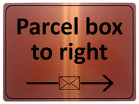 2202 Parcel box to right Door Gate House Letters Metal Aluminium Plaque Sign