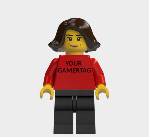 L002 Custom Personalised Lego Minifigures Your Gamertag xbox, Playstation, Nintendo