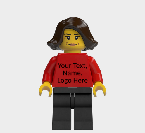 L001 Custom Personalised Lego Minifigures Name, Text