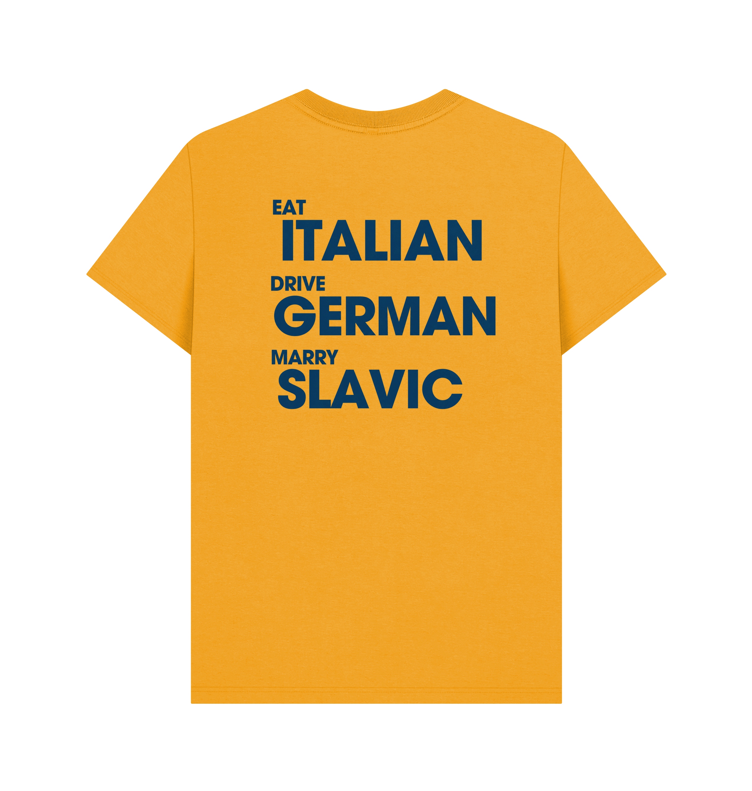 Mustard Printed T-shirt Back