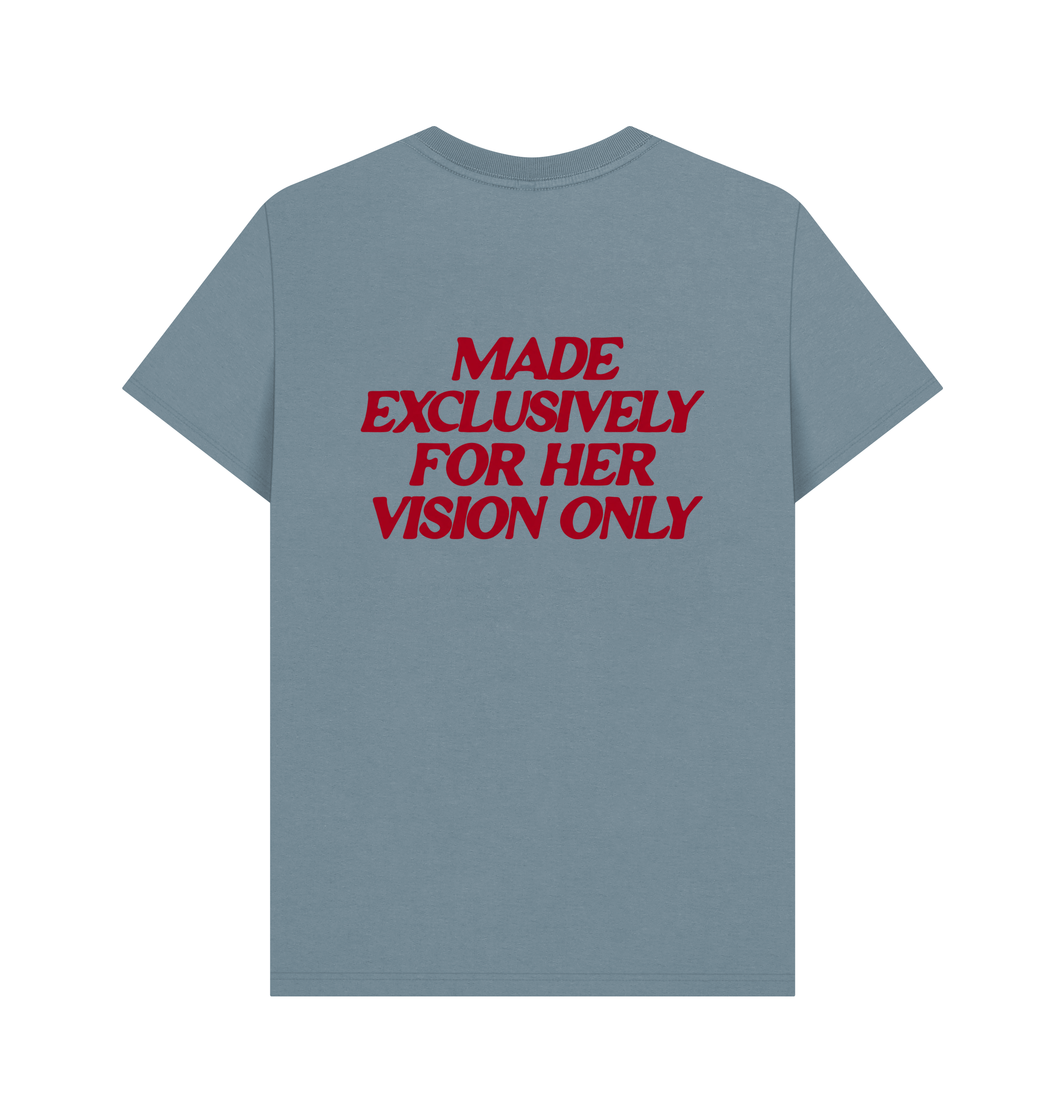 Stone Blue Printed T-shirt Back