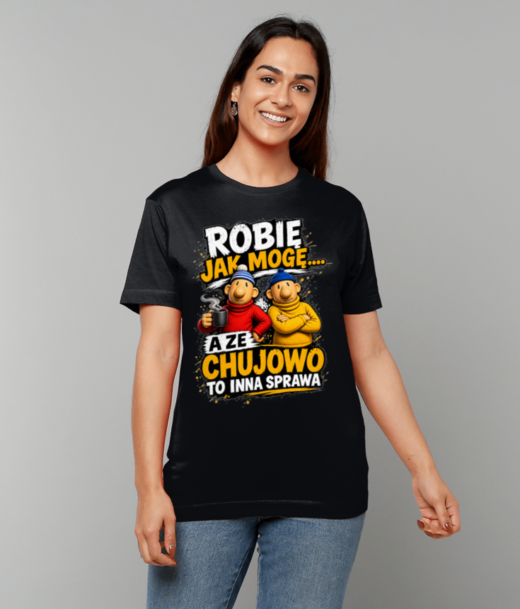 373 Sąsiedzi ROBIĘ JAK MOGĘ Funny Polish T-shirt Tee