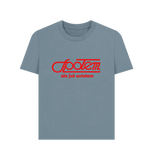 Stone Blue Printed T-shirt Front