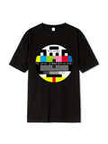 1PC Men'S T-Shirt No Signal Men Tshirt Hip Hop Style Streetwear Tops Tees Novelty Geometric Short Sleeve Summer T Shirt