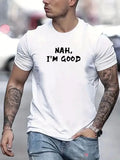 1PC Men Casual Short Sleeve Tee 1 Pcs 100% Heavy Cotton - Comfortable Crew Neck, Soft Adorable Tees Tops