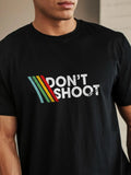 DON'T SHOOT Gaming Shirt Sarcastic Funny Retro Arcade Raiders Tee Video Game Emote Gamer Gift Distressed Vintage ARC Stripes