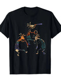 1PC Local Tribe Musicians Trio T-Shirt O-Neck, Short Sleeve, Casual Men'S Tee, Summer Wear
