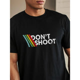 DON'T SHOOT Gaming Shirt Sarcastic Funny Retro Arcade Raiders Tee Video Game Emote Gamer Gift Distressed Vintage ARC Stripes