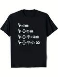 1PC Men's Funny Toilet Time T-Shirt - 5-Minute Increments Bathroom Humor with WiFi, Smartphone & Toilet Paper Icons - Casual Crew Neck  Shirt for Couples, Gym, Outdoor Activities - Machine Washable Black Funny Gift for Men (R