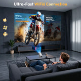 XGODY 4K Projector Android Mini Beamer 12000 Lumens Allwinner H713 Dual WIFI6 BT5.4 1280*720P Home Theater Outdoor Portable
