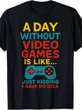 Funny Gamer Saying Graphic Tee Men Teens Video Gaming T-Shirt