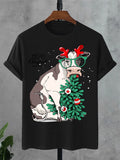 1PC Men'S T-Shirt, Halloween, Christmas T-Shirt,Pattern Men'S T-Shirt, Casual, Sports, Holiday Clothing