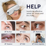Eye Steamer for Dry Eye, Steam Therapy Mask 2 Levels, Adjustable Steam Eye Massager with Heat, Smart Hot & Cold Nano Mist Moisturizing, Gifts for Women Men Mom Dad