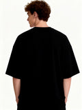 1PC Men'S Casual T-Shirt, Featuring a Peaceful Moon And Design - Soft Fabric, Round Neck, Short Sleeves, Suitable Summer Wear, Loose Fit, Casual Summer Top