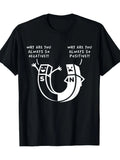 1PC Physics Magnetic Fields & Magnetism Science T-Shirt - Magnetic Symbols & Science Icons, Short-Sleeve Round Neck Casual Shirt Suitable for Physicists, Teachers, Science Gifts, Machine Washable Magnetic-Themed Apparel