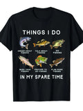 1PC Bass Fishing T-Shirt Fun Fashion Graphic Tee, Soft Unisex, Affordable Everyday Wear, Four Seasons Summer Beach Great, Gift for Him, Her Or a Friend