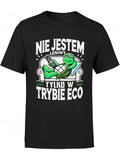 1PC 1PC Men'S Humorous Frog Graphic Tee Featuring Polish Text And The Slogan 'I'M Not Arguing, I'M Simply Clarifying Why I'M Correct' - a Casual Off-Shoulder/Boat Neck Shirt Made from Medium-Stretch Fabric, Designed for a Reg