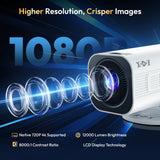 XGODY 4K Projector Android Mini Beamer 12000 Lumens Allwinner H713 Dual WIFI6 BT5.4 1280*720P Home Theater Outdoor Portable