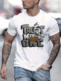 1PC Men Casual Short Sleeve Tee 1 Pcs 100% Heavy Cotton - Comfortable Crew Neck, Soft Adorable Tees Tops