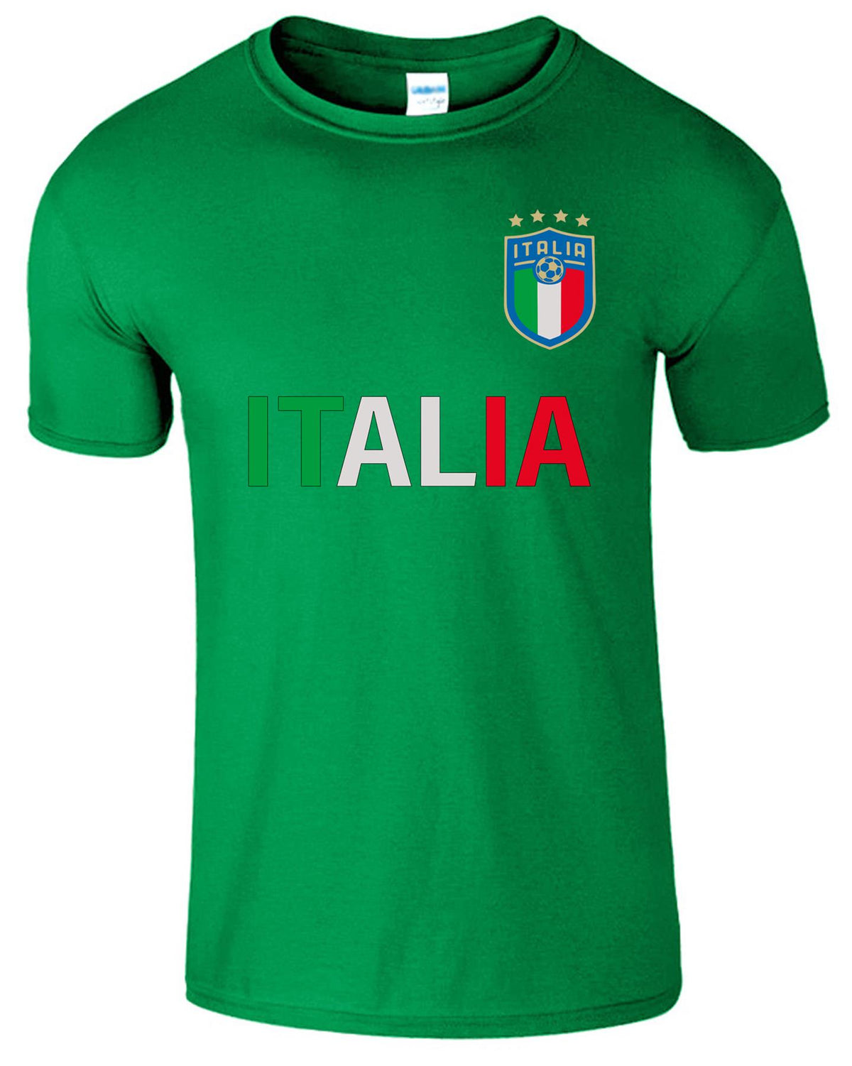 Men's Italy Football Italian Flag Graphic T-Shirt