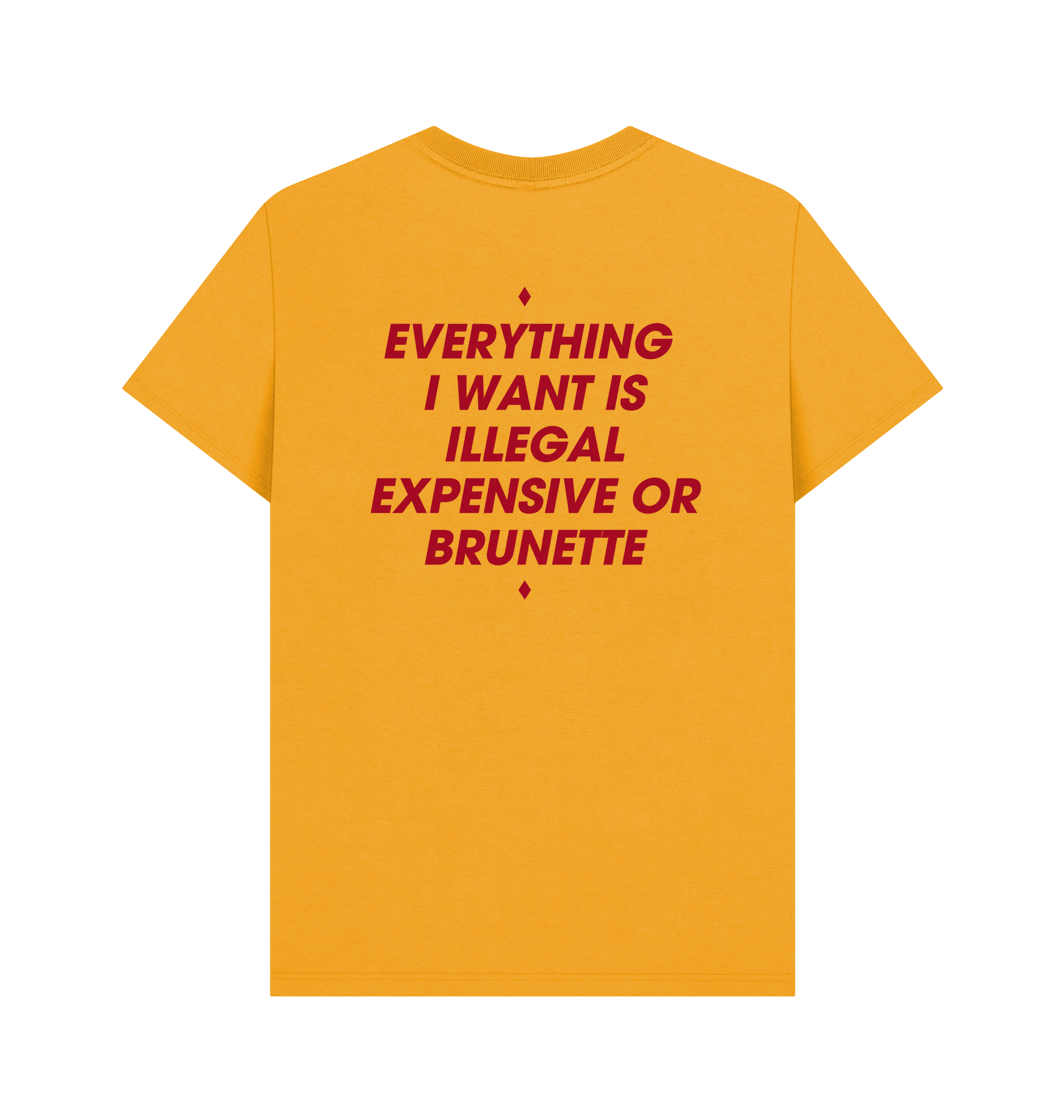 Mustard Printed T-shirt Back