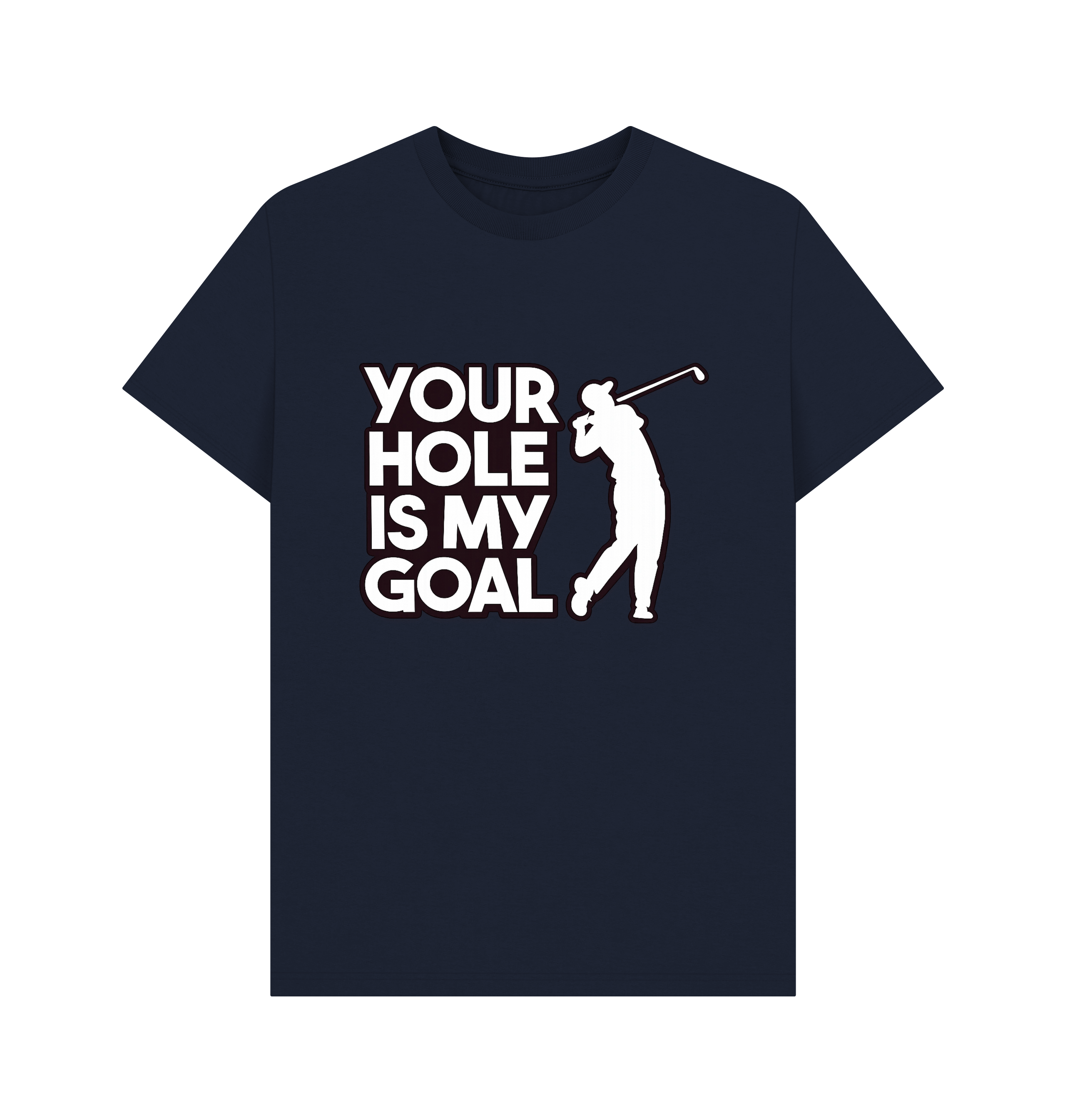Navy Blue Printed T-shirt Front