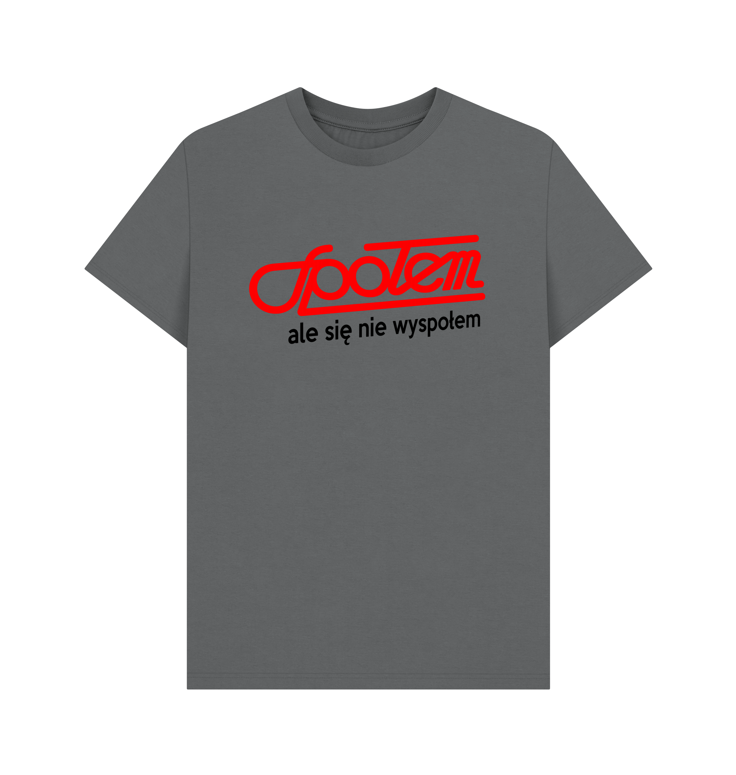 Slate Grey Printed T-shirt Front