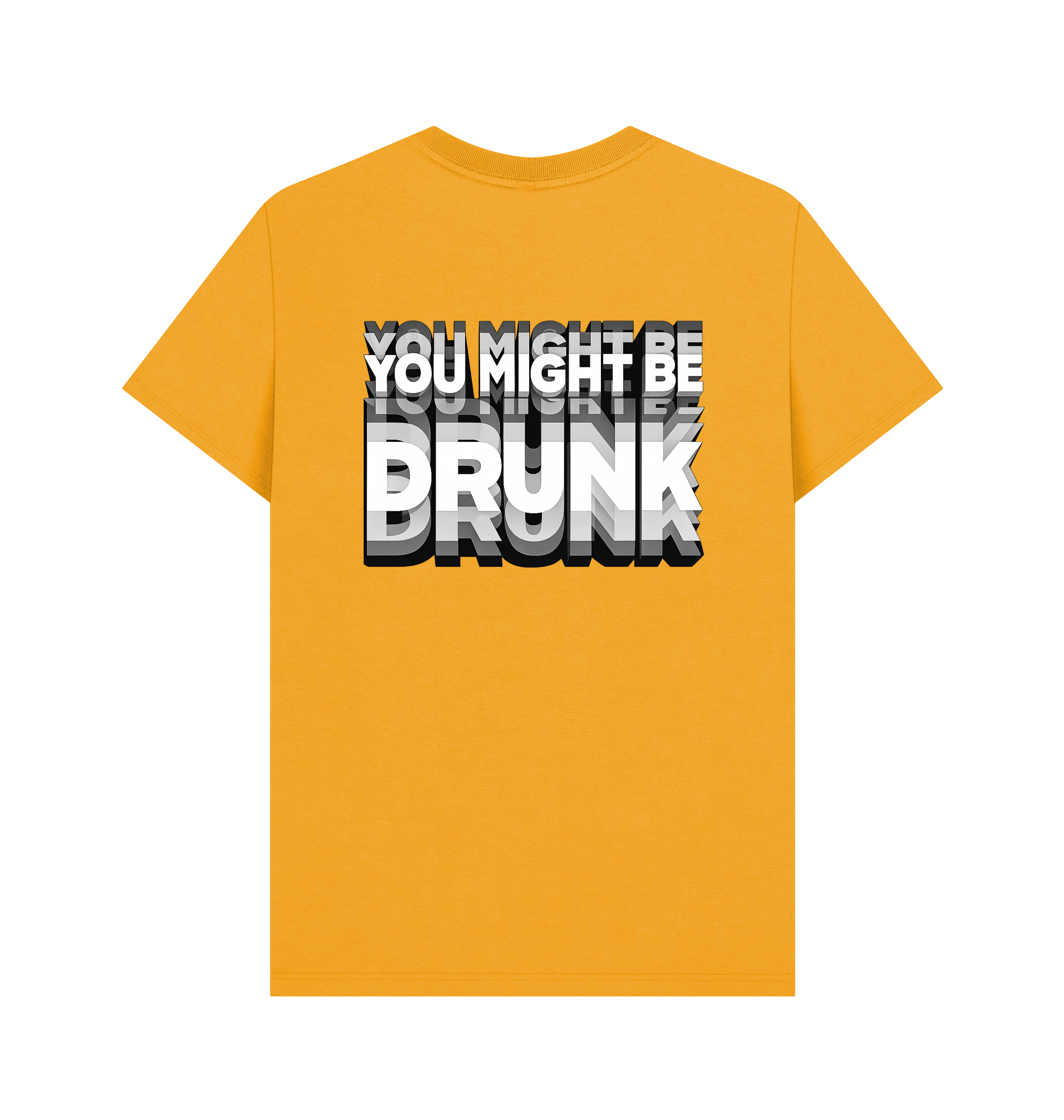 Mustard Printed T-shirt Back