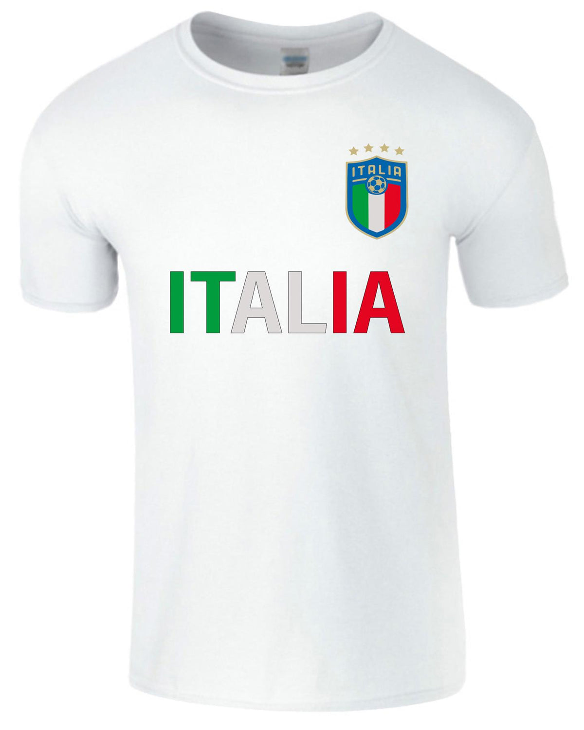 Men's Italy Football Italian Flag Graphic T-Shirt