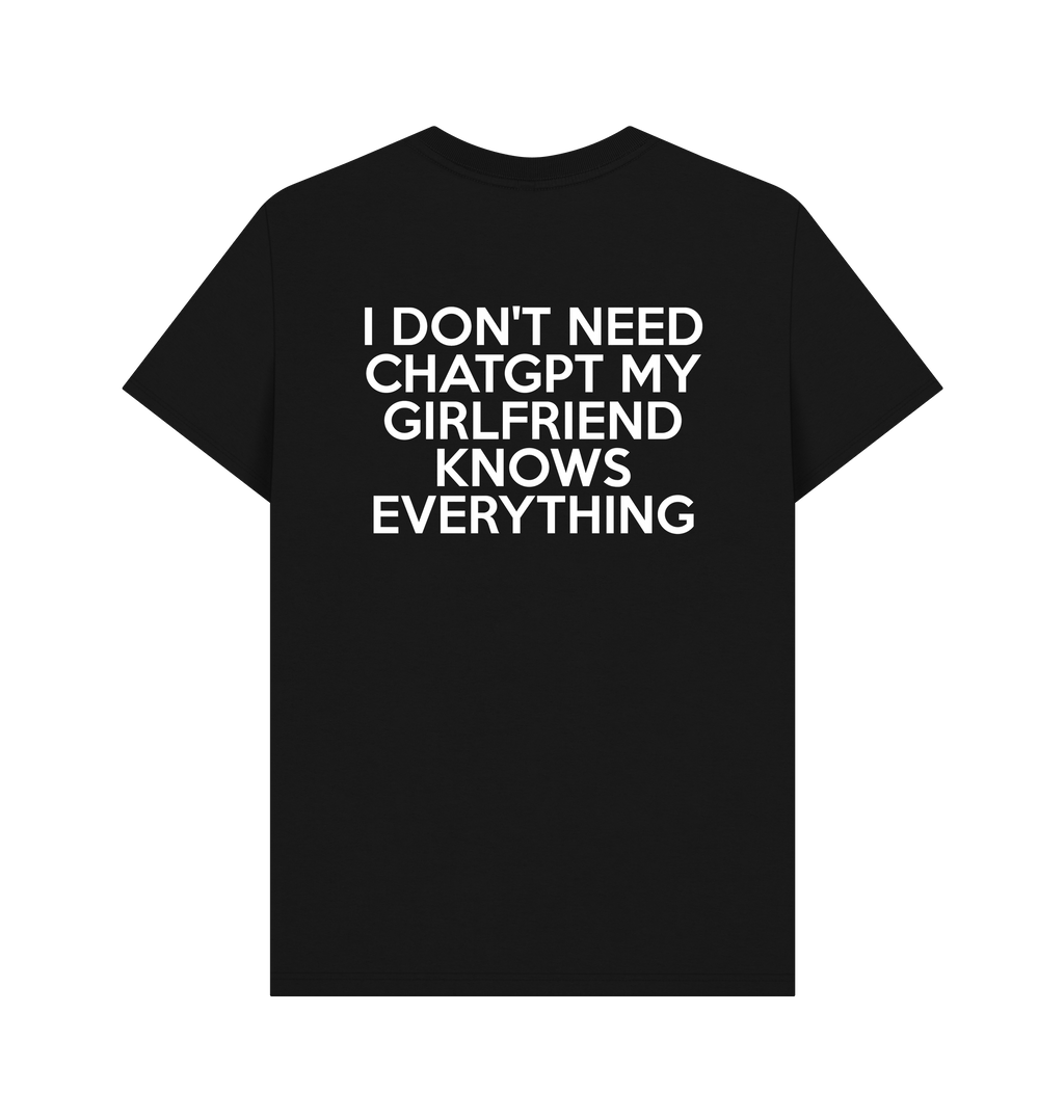 Black Printed T-shirt Back