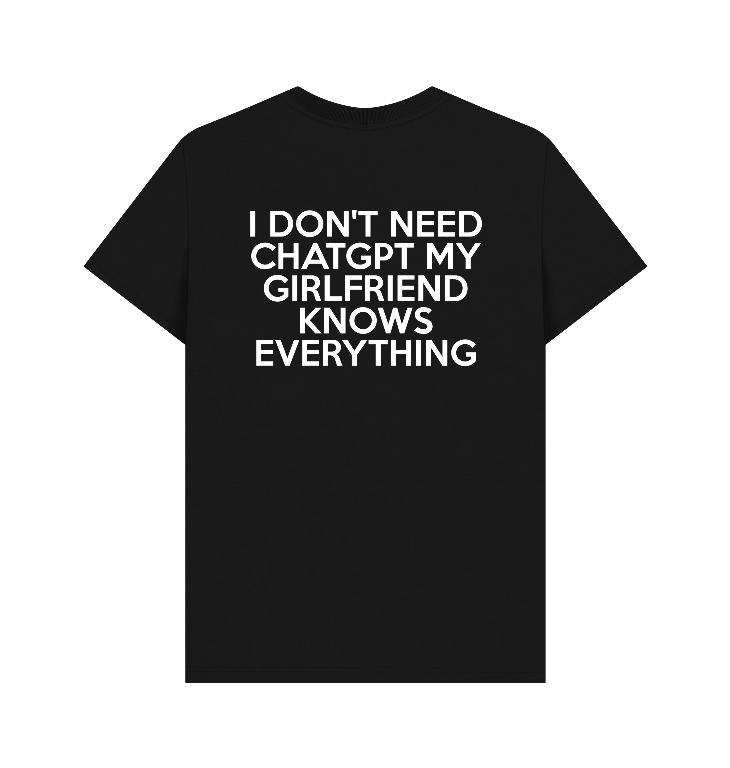 Black Printed T-shirt Back