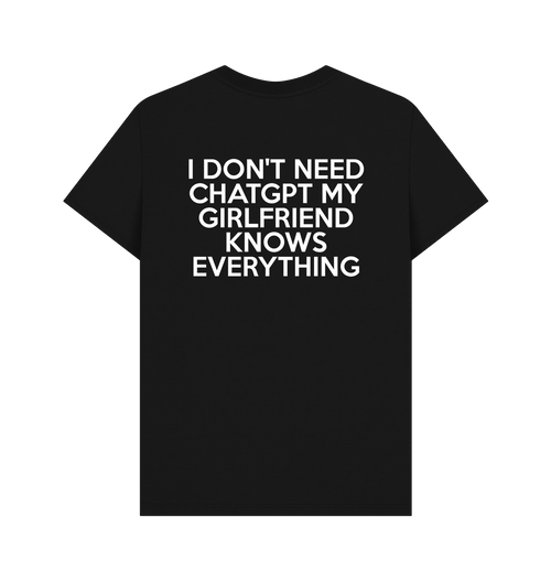 Black Printed T-shirt Back