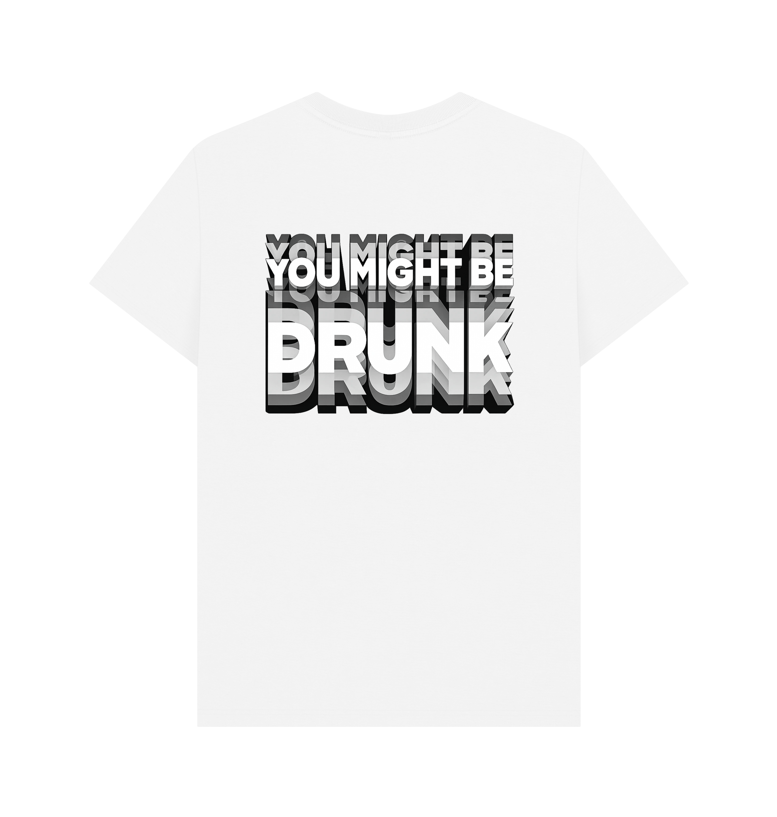White Printed T-shirt Back