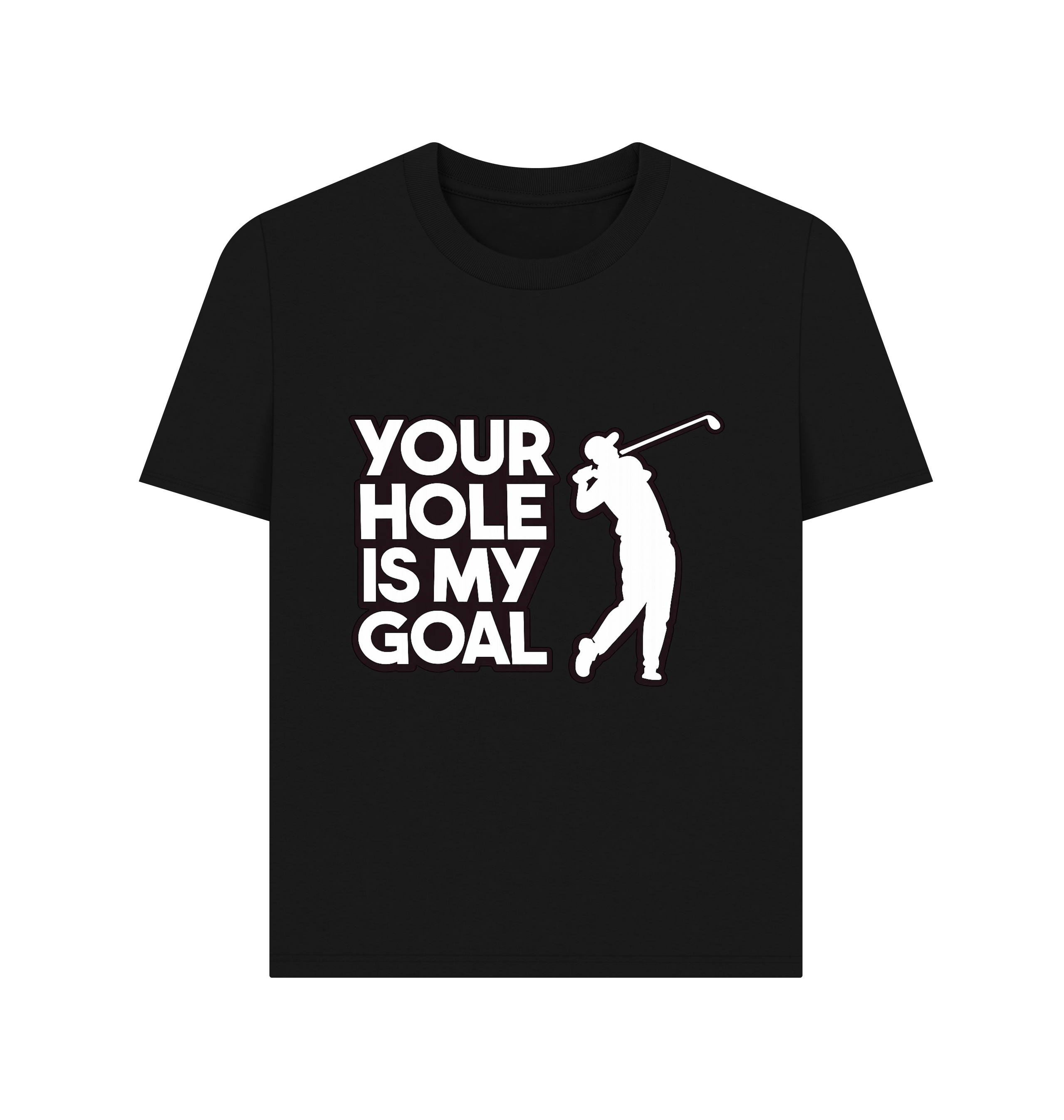 Black Printed T-shirt Front