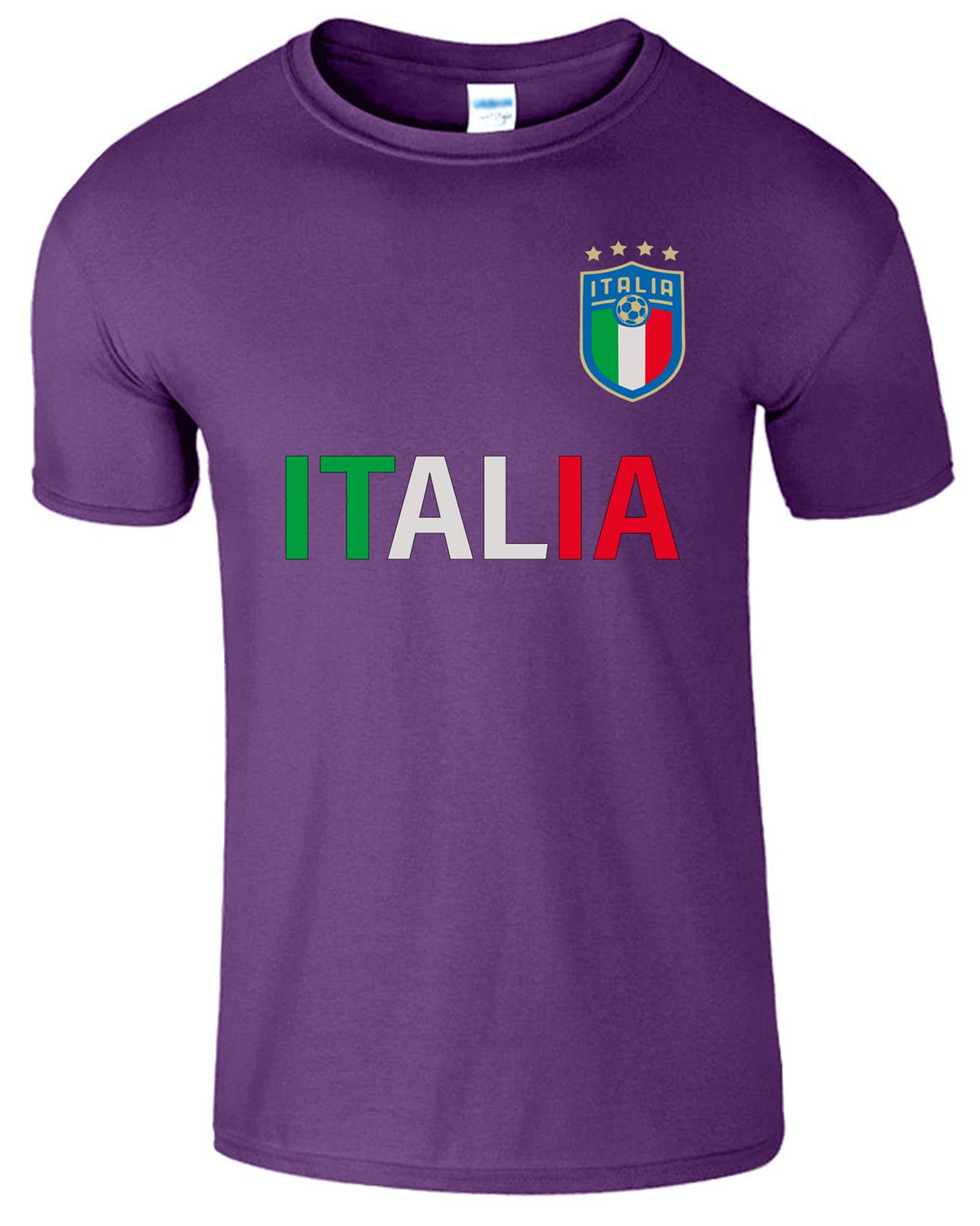 Men's Italy Football Italian Flag Graphic T-Shirt