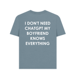 Stone Blue Printed T-shirt Back