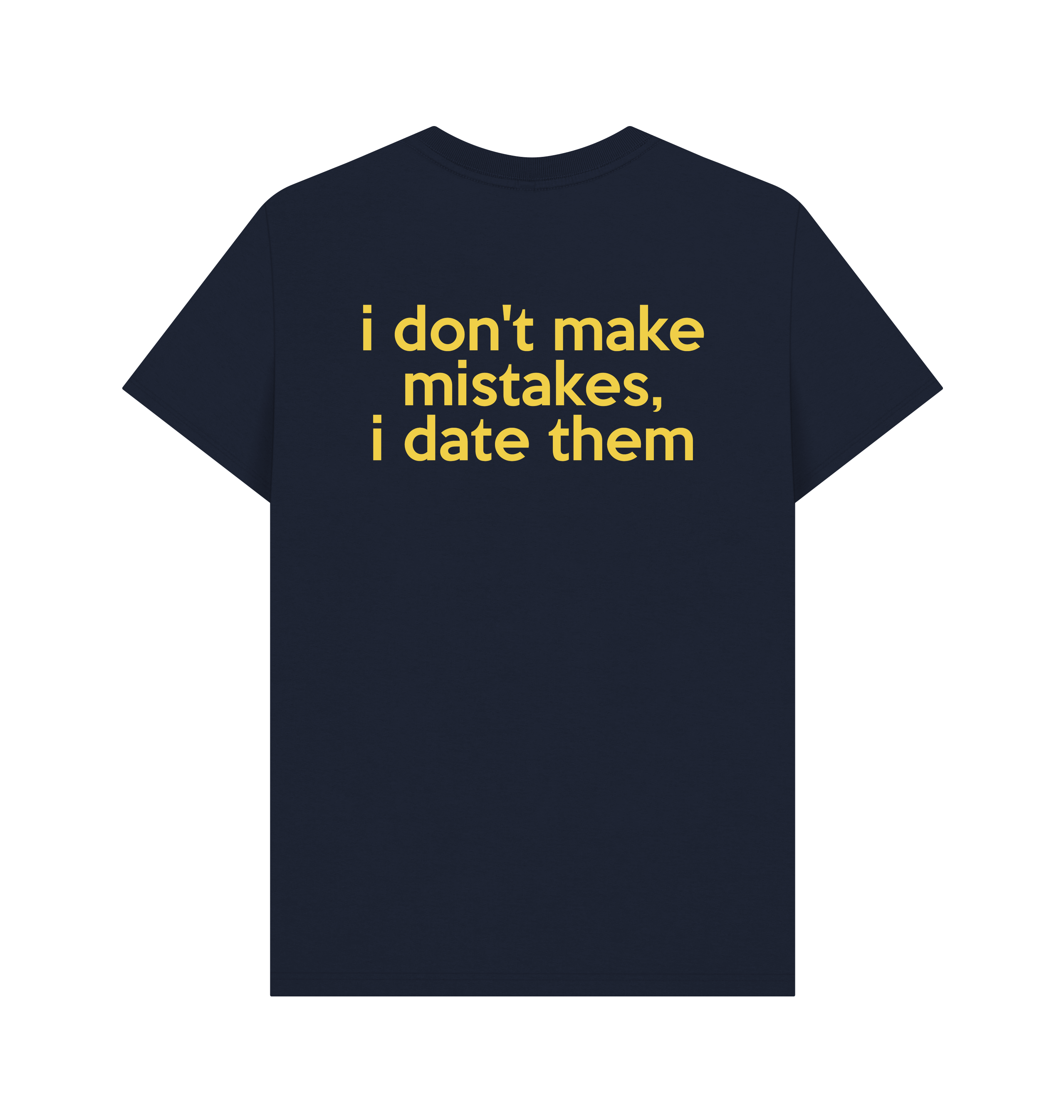 Navy Blue Printed T-shirt Back